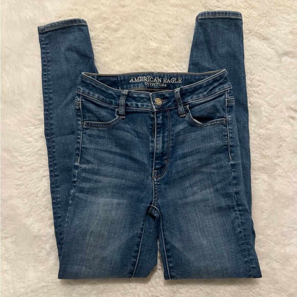 American Eagle size 00 high rise jegging regular super stretch - Picture 1 of 7